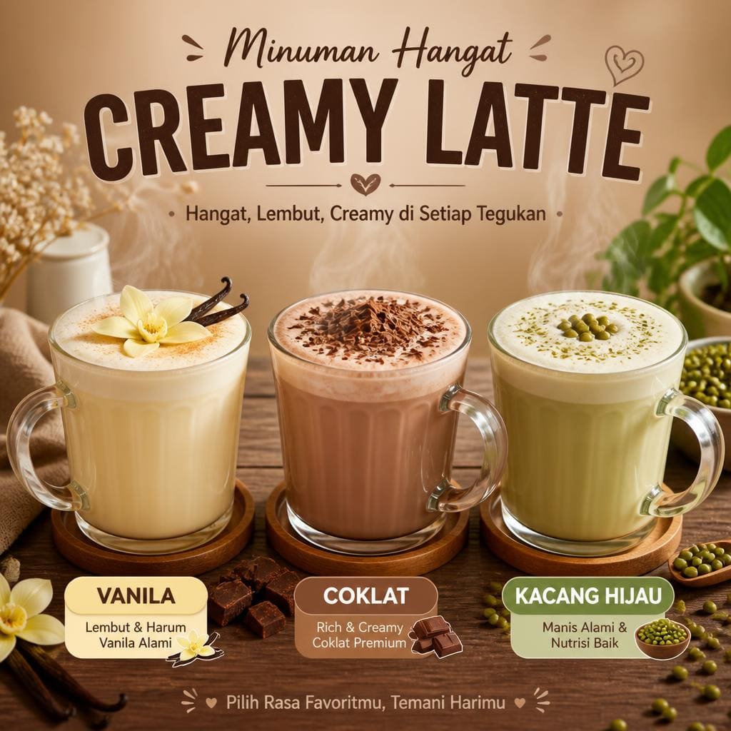 CREAMY LATTE Warkop Fresh dengan rasa latte creamy